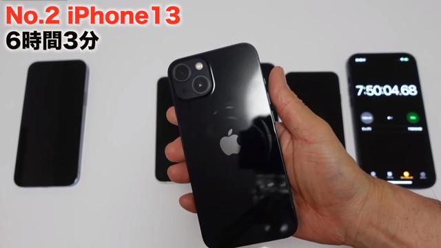 5款iPhone续航PK：iPhone13mini第四iPhone13第二，第一特别强大