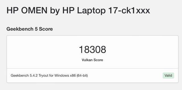 惠普游戏本现身Geekbench:搭i7-12700H处理器