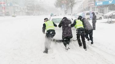 众志成城迎战暴风雪