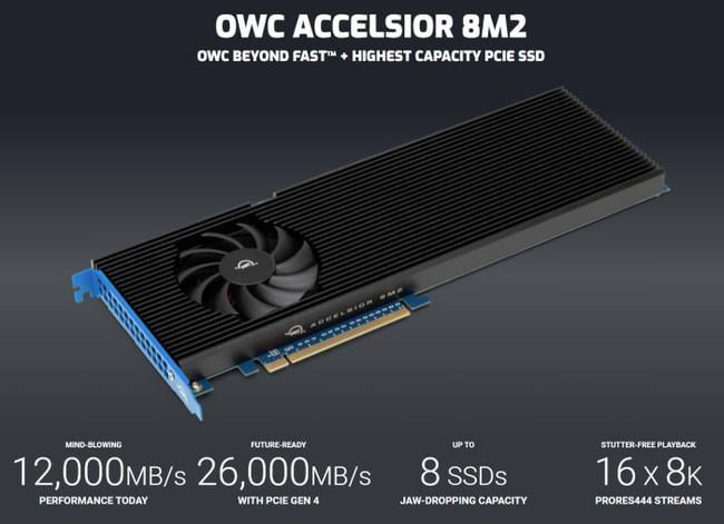 OWC 推出 Accelsior 8M2 PCIe 固态硬盘：兼容 Mac Pro