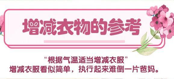 天气变化大，这些穿衣注意事项请各位爸妈收好了