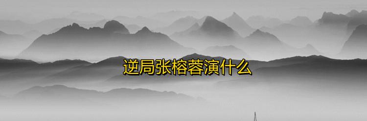 逆局张榕蓉演什么，《逆局》简介