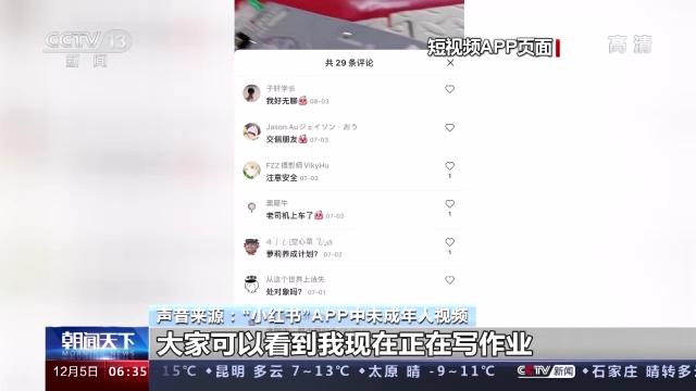 小红书被曝推送未成年人身体隐私内容 评论、弹幕存在性暗示