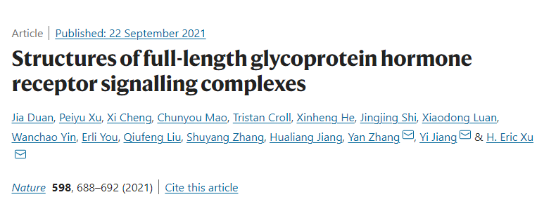 Nature：我国学者首次揭示糖蛋白激素作用机制