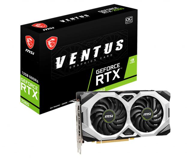 微星推出 RTX 2060 12GB Ventus 显卡：核心超频至 1710 MHz