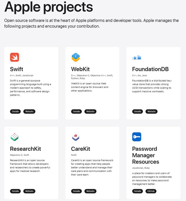 苹果推出重新设计的开源网站，包括iOS、macOS代码