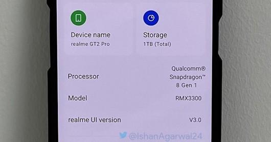 1T超大存储+骁龙8，realme GT2 Pro性能实锤