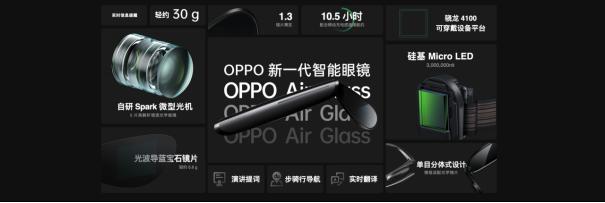 OPPO Air Glass新一代智能眼镜发布：单目分体式设计