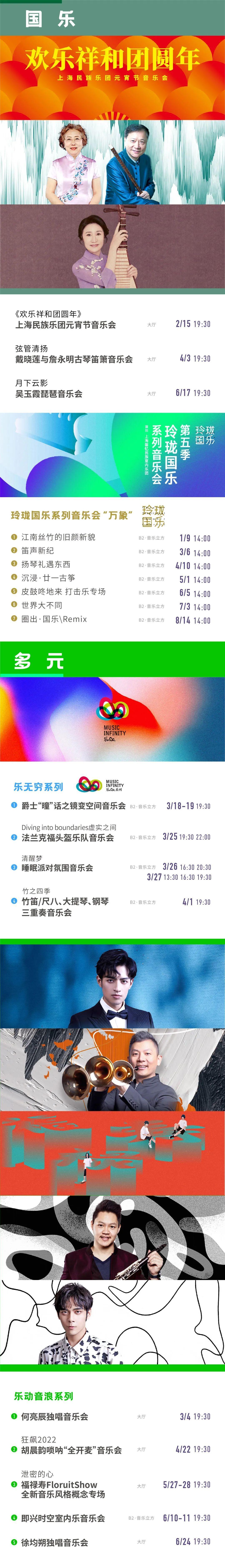 一张图了解凯迪拉克·上海音乐厅2022音乐季1-8月音乐会＆活动