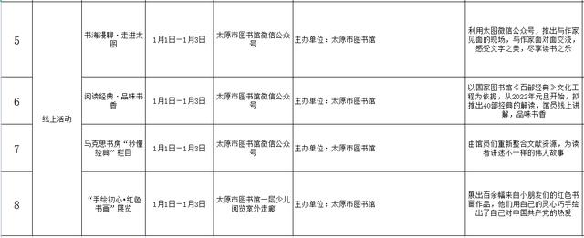 权威发布！太原市元旦群文活动详情早知道(2021年12月31日-2022年1月3日)