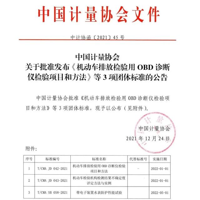 团标T/CMA SB 058-2021《带电子装置水表防护性能试验》，今年5月1日实施