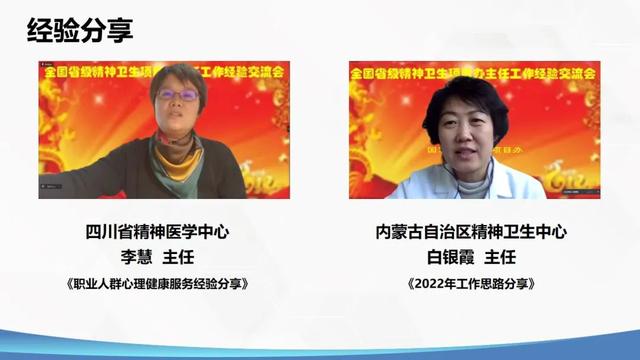 全国省级精神卫生项目办主任工作经验交流会（2022年一季度）成功在线召开