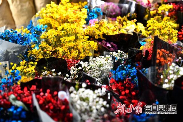 「找年味」花市红 鲜花俏 年味儿浓