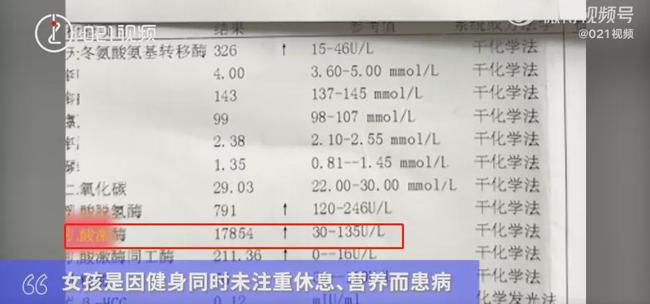 上海90后女生高强度健身后…紧急入院！健身要适度，不要玩命！