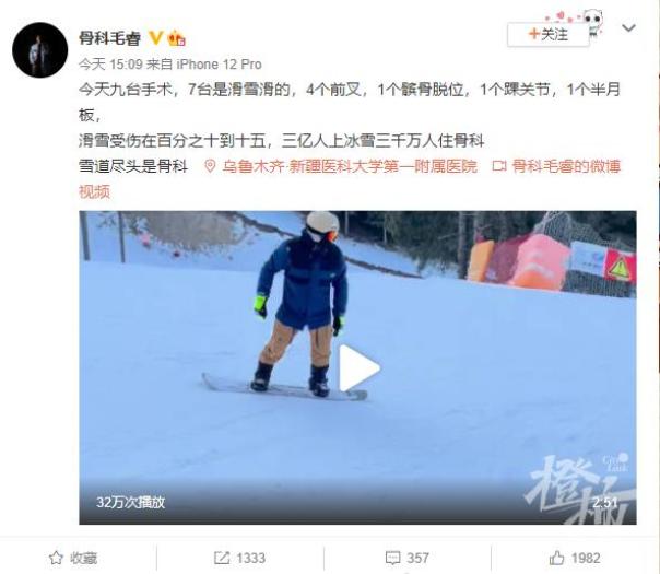 雪道尽头是骨科？浙江一医院近期几乎每天接诊滑雪伤患