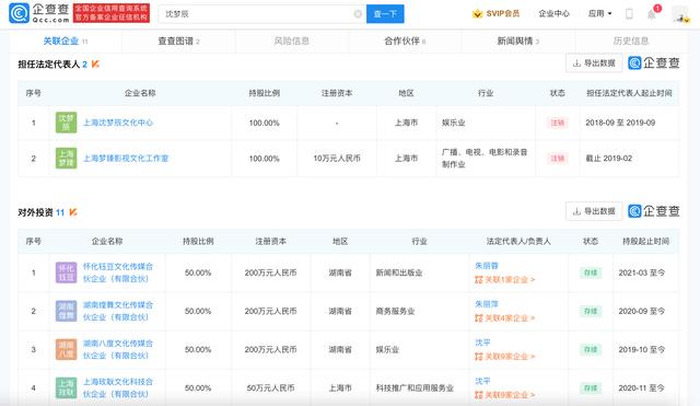 杜海涛沈梦辰商业版图，双方无直接商业关联