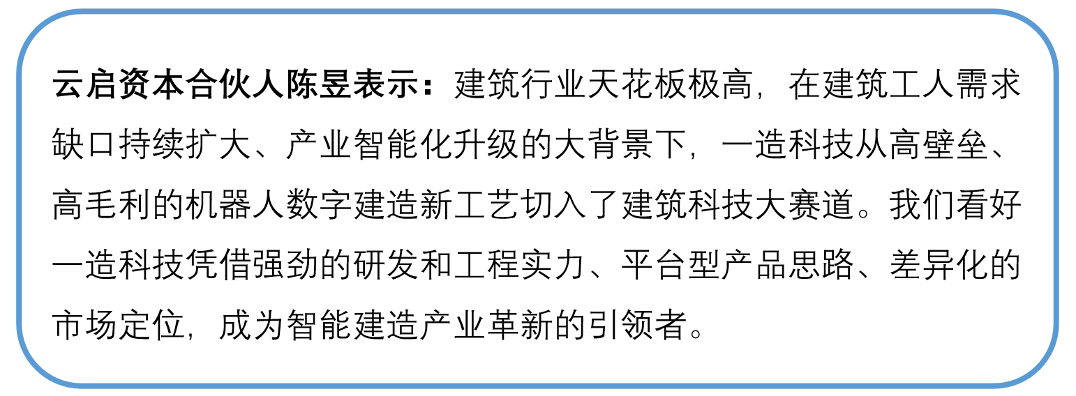 贯通AI设计与建筑机器人建造，「一造科技」获千万美元级天使轮融资