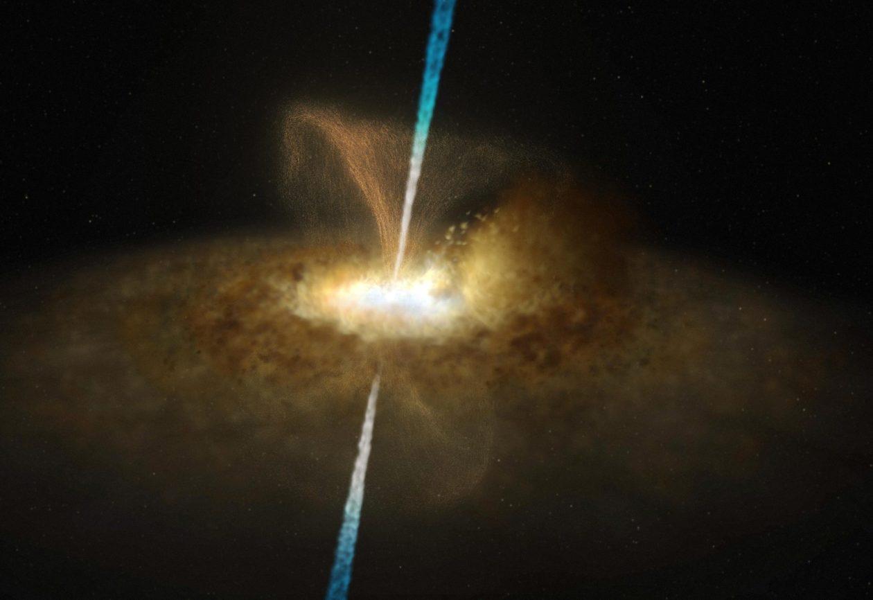 天文学家发现了一个隐藏在尘埃环中的超大质量黑洞