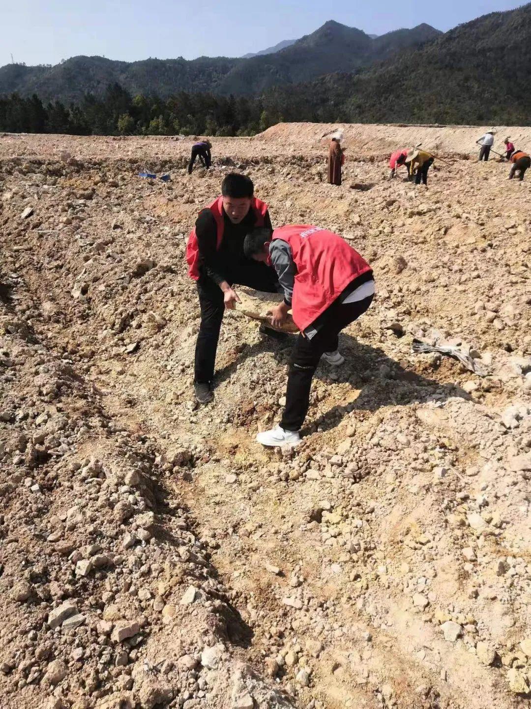 助力春耕生产——会昌县振兴集团走进田间地头清理杂物 土地复耕