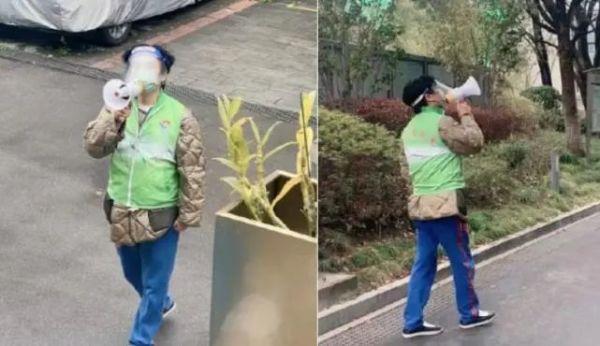 “打开二维码往前走”……知名上海籍演员骑着小电驴在小区做志愿者，拿着喇叭喊话太接地气