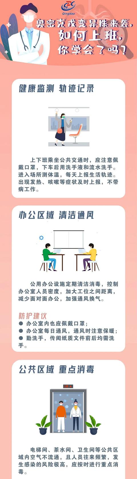 健康科普 | 奥密克戎变异株来袭，如何上班，你学会了吗？