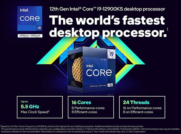 Intel鸡血版酷睿i9-12900KS开卖：16核＋5.5GHz