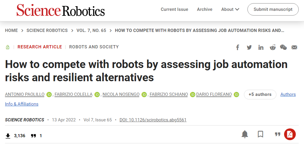 哪些打工人会被机器人替代?最新算法给你答案