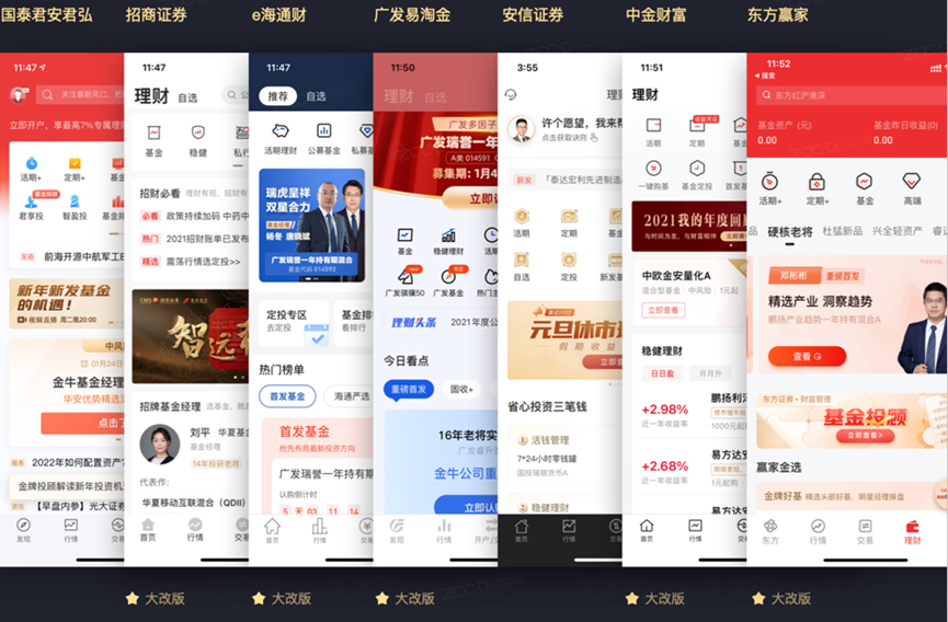 券商APP迭代高频时代，发力图谱来了，更聚焦理财、交易板块，更重视内容+社区运营，抓住用户各显神通