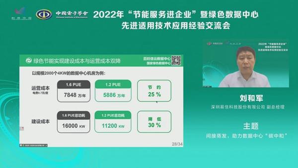 2022年“节能服务进企业”暨绿色数据中心先进适用技术应用经验交流会举行