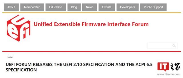 UEFI 2.10 和 ACPI 6.5 规范发布 支持国产龙芯 LoongArch 处理器架构