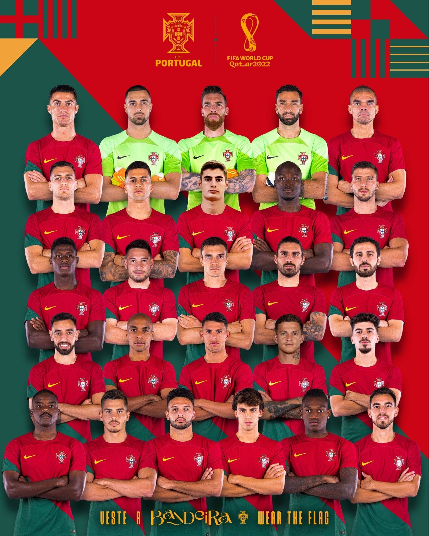 葡萄牙世界杯大名单
：C罗第五次出征，佩佩、B席
、坎塞洛在列