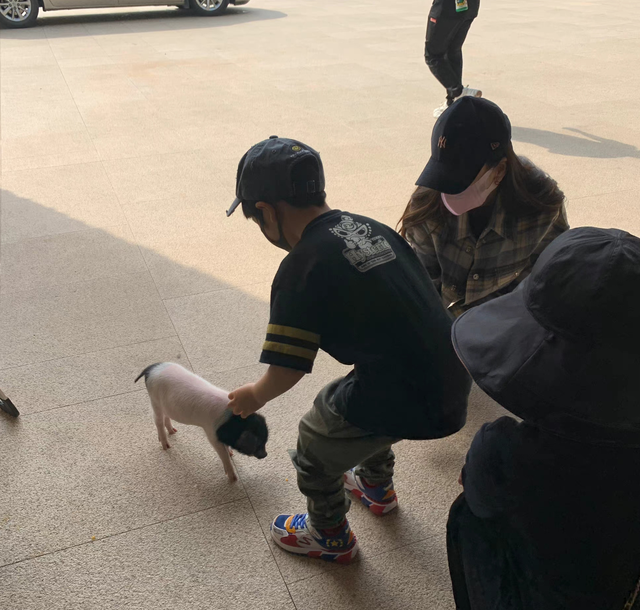 baby懒理前夫恋请风波，带小海绵逛游乐园，母子俩穿亲子袜太有爱