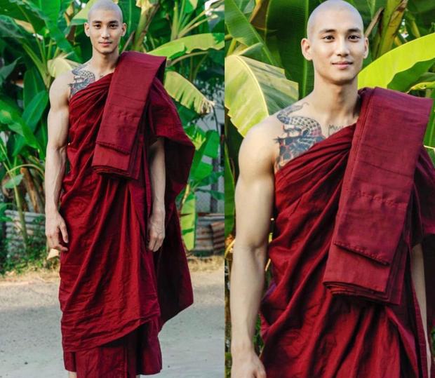 缅甸最帅和尚纹身图片